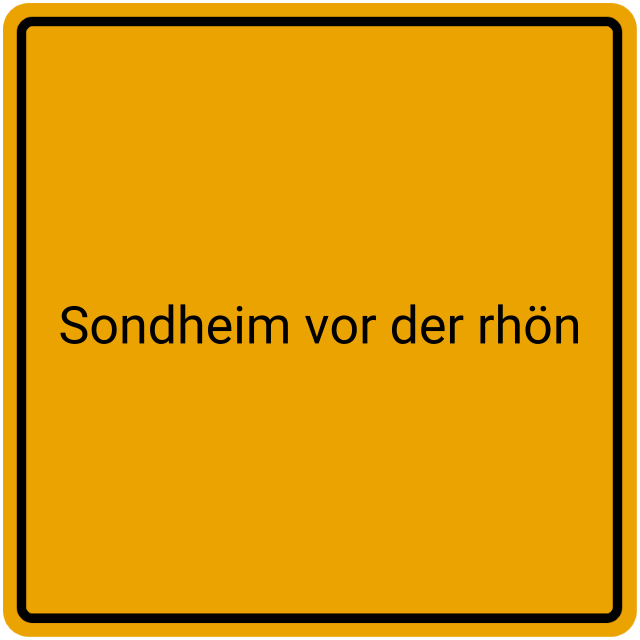 Meldebestätigung Sondheim vor der Rhön